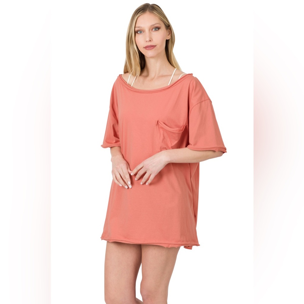 Ash Rose Oversized T-Shirt Zenana